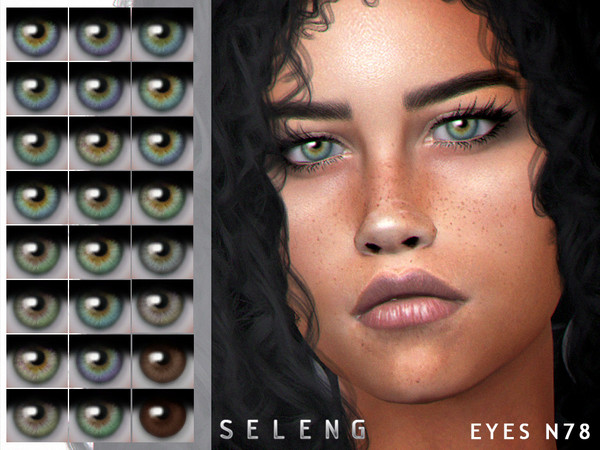 Sims 4 — Eyes N78 by Seleng — Toddler to Elder 24 colours Custom Thumbnail HQ mod compatible The picture was taken with