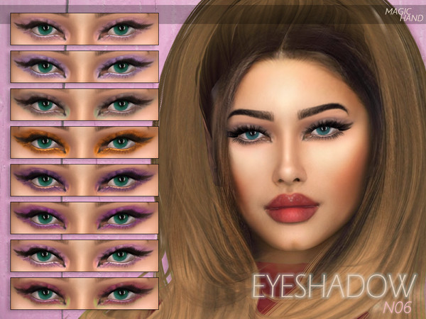 Sims 4 — [MH] Eyeshadow N06 by MagicHand — --16 available colors-- --Compatible with HQ settings-- --CAS thumbnail--
