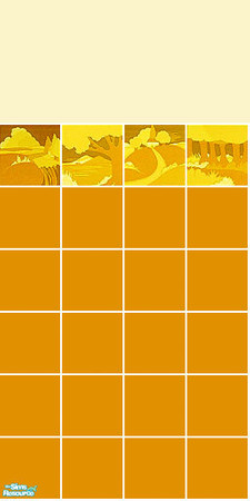Sims 2 — Country Tile & Lino Set - Gold Wall by s00z — 