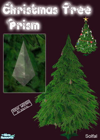 Sims 2 — Christmas Tree Prism  Mesh File by solfal — Semitransparent Prism for my Christmas Tree. Combine with the other
