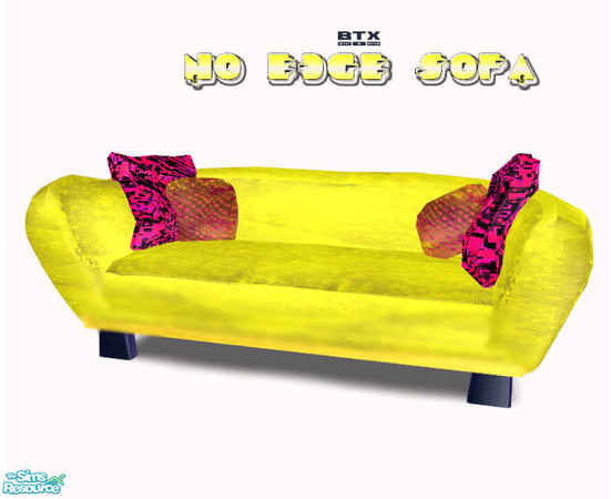 Sims 2 — No Edge Sofa - Yellow by parisienne — Hand crafted V2 frame upholstered in your choice of luxurious fabrics