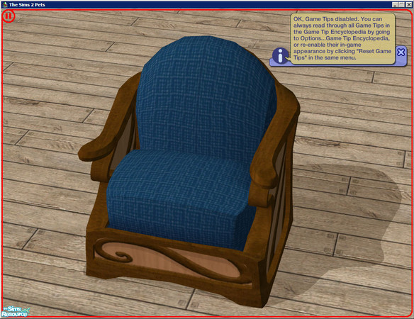 Sims 2 — Serenity Sitter - Royal Blue by dddrake — 