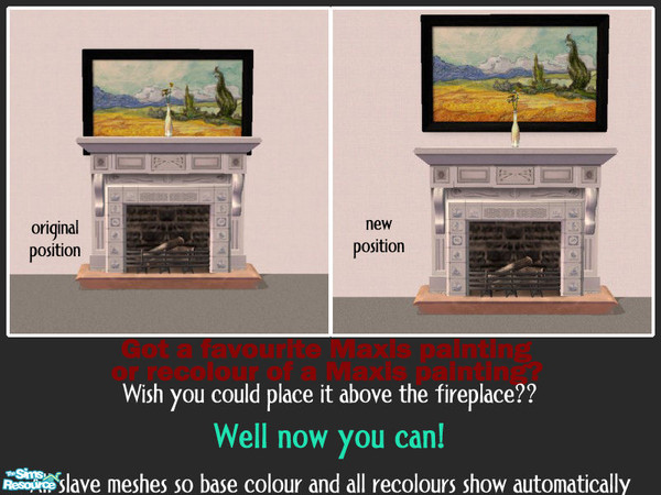 Sims 2 — Maxis Paintings That Place Over There by Padre — After making the fireplace for the African Safari set, I