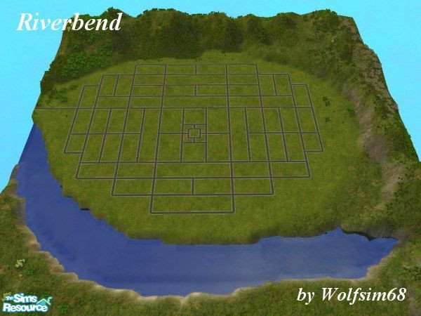 Sims 2 — Riverbend by Wolfsim68 — This neighbourhood was designed to provide a huge Metropolitan City to house all of my