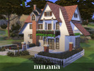 Sims 4 — Milana by Rosaralati2 — Beautiful old-fashioned house for a small family. Includes 2 bedrooms and 2 bathrooms.