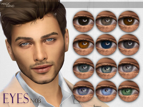 Sims 4 — [MH] Eyes N03 by MagicHand — --24 available colors-- --Compatible with HQ settings-- --CAS thumbnail-- Enjoy!