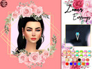 Sims 4 — Zomer Earrings by TiffanyVegas — Pair of stylized hollow down-facing metal triangles that pass through a filled
