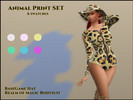 Sims 4 — Animal Print SET LTCS (Realm of Magic + Base Game) by Ghiuri — Recolor of a base game hat and the Realm of Magic