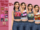 Sims 4 — Say So by Doja Cat&Nicki Minaj crop top -Discover University by wannaminaj — Basic Maxis crop tops with Say