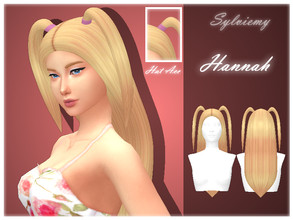 Sims 4 — Hannah Hairstyle Set by Sylviemy — The set included Hannah Hairstyle, Hannah Hairstyle Recolors and Hannah