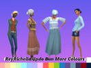 Sims 4 — Updo Bun Hair; More Colours by Reyrichelle — 18 new colour options for the Base game hair style Updo Bun. This