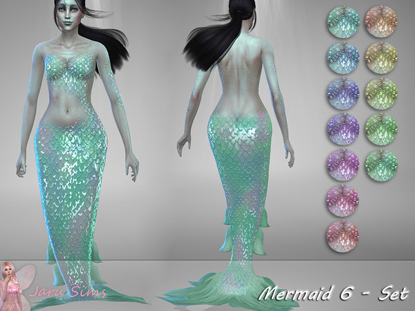 Sims 4 — Mermaid 6 - SET - Island Living needed! by Jaru_Sims — Game mesh recolor - Island Living needed! Mermaid - set