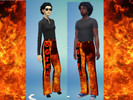Sims 4 — Fire Pants by Sebilini — Cool fire pants - teen-elder - base game - male and female