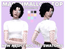 Sims 4 — Marshmallow Top by DollTraitCC — - Scratch-Made Mesh - Base Game-Compatible - All LODs - Custom Thumbnail - 10