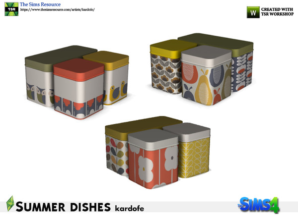 Sims 4 — kardofe_Summer dishes_Cans 2 by kardofe — Group of three cans, decorated in three colour options 