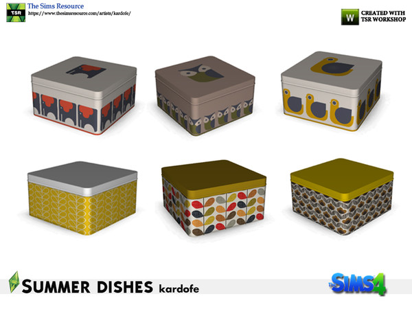 Sims 4 — kardofe_Summer dishes_Cans by kardofe — Large can in six color options,stackable 