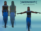 Sims 4 — Midnight Set by VelutLuna — Includes dress with 5 swatches, and gloves and boots in black. This set does not