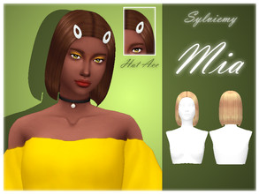 Sims 4 — Mia Hairstyle Set by Sylviemy — The set included Mia Hairstyle, Mia Hairstyle Recolors and Mia Hairstyle