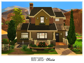 Sims 4 — Olivia by Ray_Sims — This house fully furnished and decorated, without custom content. This house has 2 bedroom