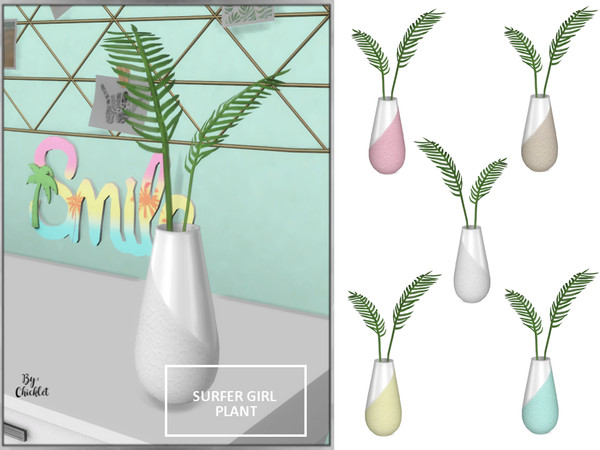 Sims 4 — Surfer Girl Plant by Chicklet — Decor Objects to match my Surfer Girl Teen Bedroom set. Requires Base Game Only