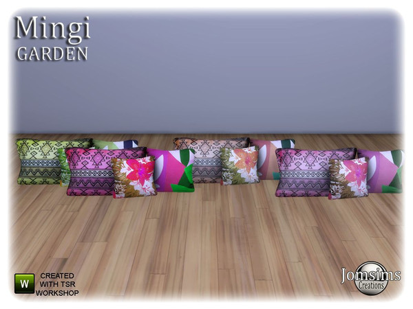 Sims 4 — Mingi garden  deco cushion for sofa by jomsims — Mingi garden deco cushion for sofa