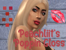 Sims 4 — Peachliit's Poppin' Lip Gloss by peachliit — high shine gloss with bright summer colors, works with all sims and