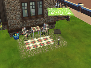 Sims 4 — Scottish Tartan Plaid Furniture - Outdoor Retreat by twosister422 — Enjoy these Scottish Tartan Plaid Chairs,