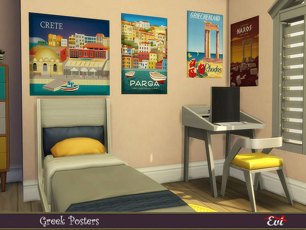 Sims 4 — Greek poster 2 by evi — Vintage posters with themes from Greece
