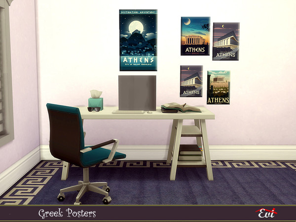 Sims 4 — Greek poster 1 by evi — Vintage posters with themes from Greece