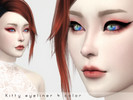 Sims 4 — Kitty_eyeliner_by_KumoBani by KumoBani — Beautiful eyeiner with 4 colors by kumobani Rules : * You can recolor