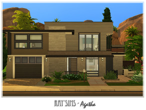 Sims 4 — Agatha by Ray_Sims — This house fully furnished and decorated, without custom content. This house has 2 bedroom