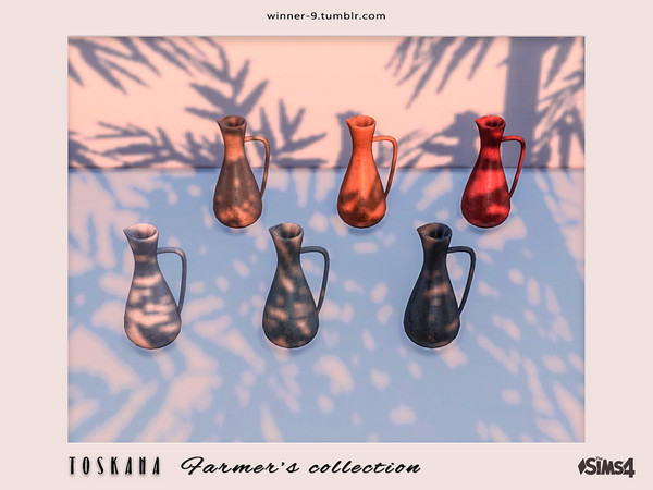 Sims 4 — Toskana Jug 1 by Winner9 — Jug 1 from my farmer's collection set Toskana, you can find it easy in your game by