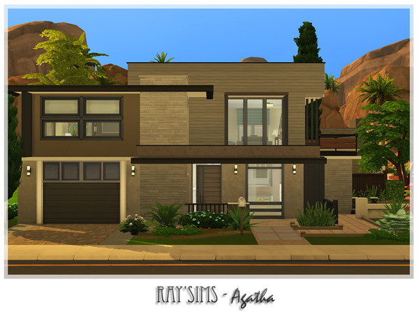 Sims 4 — Agatha by RayDesign9 — This house fully furnished and decorated, without custom content. This house has 2