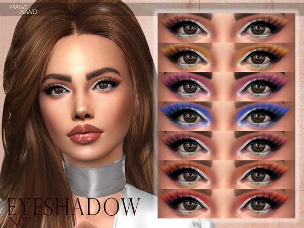 Sims 4 — [MH] Eyeshadow N07 by MagicHand — --16 available colors-- --Compatible with HQ settings-- --CAS thumbnail--