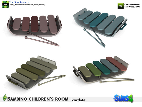 Sims 4 — kardofe_Bambino children's room _Xylophone by kardofe — Children's Xylophone, decorative, in four different