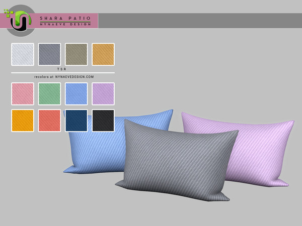 Sims 4 — Shara Throw Pillow V3 by NynaeveDesign — Shara Patio - Throw Pillow V3 Found under: Decor - Miscellaneous Price: