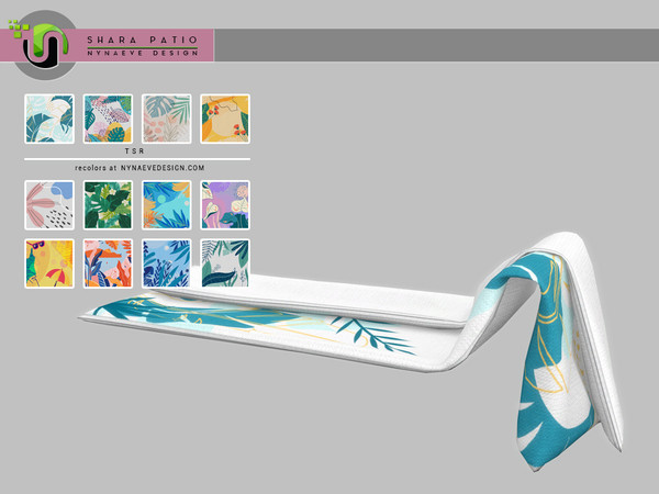 Sims 4 — Shara Throw Blanket by NynaeveDesign — Shara Patio - Throw Blanket Found under: Decor - Miscellaneous Price: 132