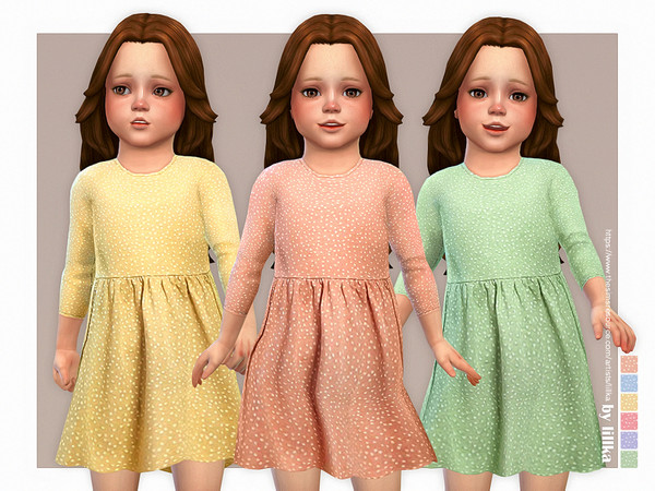 Sims 4 — Melody Dress [NEEDS TODDLER STUFF] by lillka — Melody Dress for Toddler Girls 6 swatches Custom thumbnail YOU