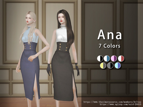 Sims 4 — Ana by Arltos — 7 colors New mesh by me