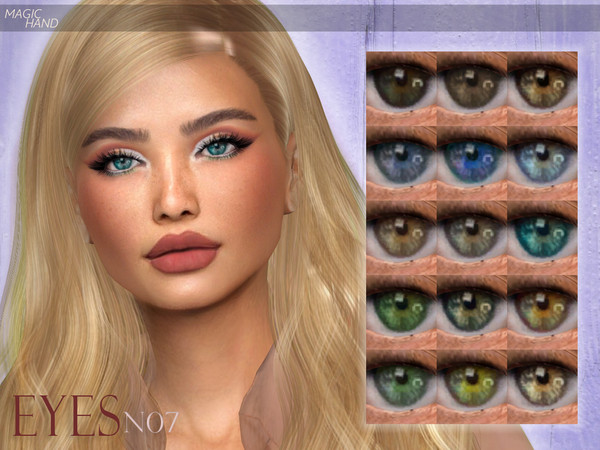 Sims 4 — [MH] Eyes N07 by MagicHand — --20 available colors-- --Compatible with HQ settings-- --CAS thumbnail-- Enjoy!