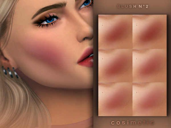 Sims 4 — Blush N2 by cosimetic — - This blush can use on all genders and from teen to elder. - Contains [6] colors in HQ
