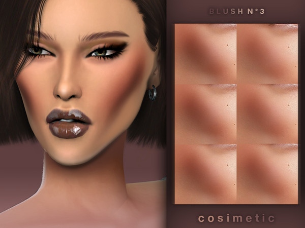 Sims 4 — Blush N3 by cosimetic — - This blush can use on all genders and from teen to elder. - Contains [6] colors in HQ