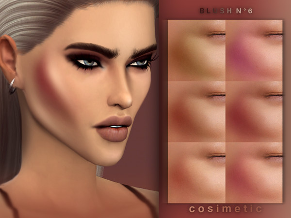 Sims 4 — Blush N6 by cosimetic — - This blush can use on all genders and from teen to elder. - Contains [6] colors in HQ