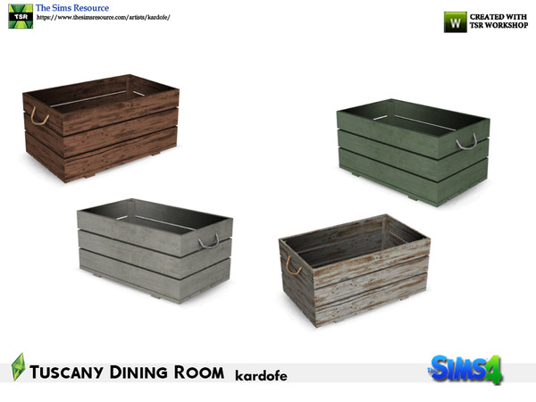 Sims 4 — kardofe_Tuscany Dining Room_Fruit box by kardofe — Typical wooden drawer for the fruit, they are stackable and