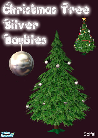 Sims 2 — Christmas Tree Baubles Silver by solfal — Baubles to use with my christmas tree. It has 2 colour options, you