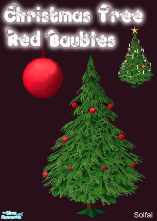 Sims 2 — Christmas Tree Baubles Red by solfal — Baubles to use with my christmas tree. It has 2 colour options, you can