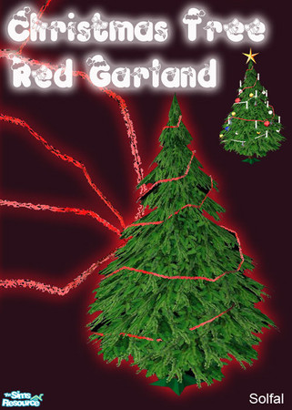 Sims 2 — Christmas Tree Red Garland  by solfal — Use this garland toghether with my Christmas tree. It have 2 colour