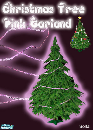 Sims 2 — Christmas Tree Pink Garland by solfal — Use this garland toghether with my Christmas tree. It have 2 colour