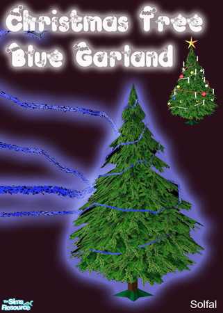 Sims 2 — Christmas Tree Blue Garland  by solfal — Use this garland toghether with my Christmas tree. It have 2 colour