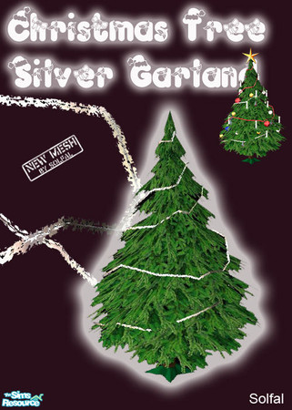 Sims 2 — Christmas Tree Garland Mesh file by solfal — Use this garland toghether with my Christmas tree. It have 2 colour
